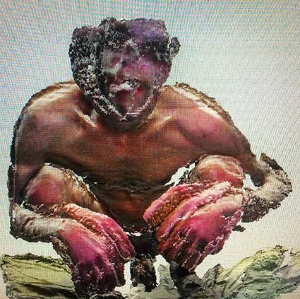 Interrupted 3D scan by artist Paul Coombs
